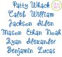 Patty Whack Embroidery Font | Machine Embroidery Designs by JuJu