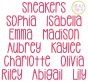 Sneakers Embroidery Font | Machine Embroidery Designs by JuJu