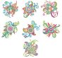 Mehndi Flowers Set 2 Machine Embroidery Designs by JuJu