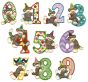 Birthday Sock Monkey Numbers Applique Machine Embroidery Designs by JuJu 