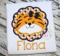 Tiger Face Scallop Girl Applique | Machine Embroidery Designs by JuJu