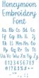Honeymoon Embroidery Font | Machine Embroidery Designs by JuJu