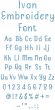Ivan Embroidery Font | Machine Embroidery Designs by JuJu