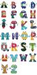 Robots Applique Alphabet Machine Embroidery Designs by JuJu