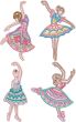 Free Standing Lace Ballerinas 1 | Machine Embroidery Designs by JuJu