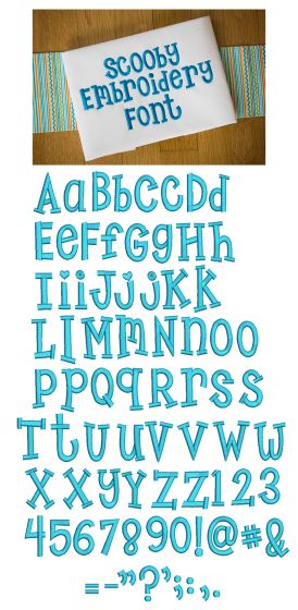 Scooby Embroidery Font Machine Embroidery Designs by JuJu