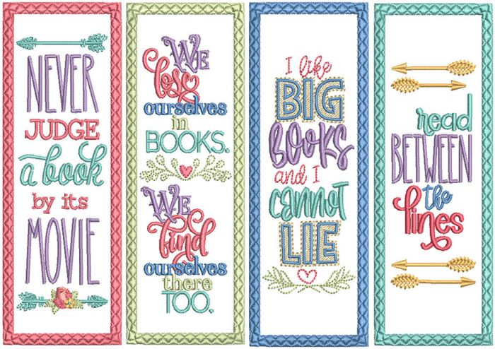 ITH Bookmarks Set 6 | Machine Embroidery Designs by JuJu