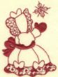 Sunbonnet Sue Christmas Redwork Machine Embroidery Designs by JuJu