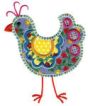 Funky Chickens Applique Machine Embroidery Designs by JuJu 