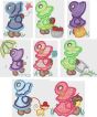 Bonnet Bears Girls Applique Machine Embroidery Designs by JuJu 