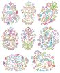 Easter Doodles Machine Embroidery Designs By JuJu