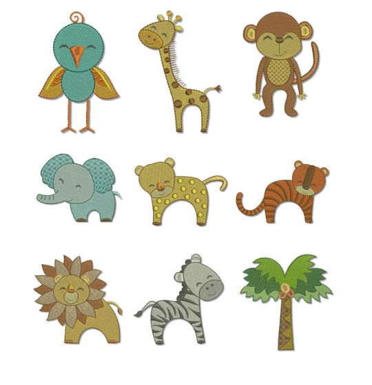 Its a Jungle Out There Machine Embroidery Designs by JuJu