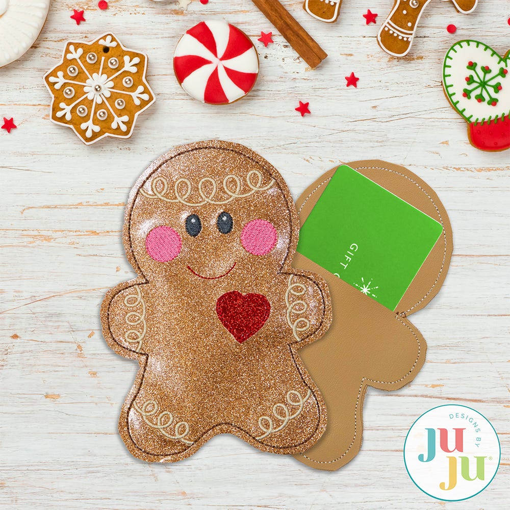 In The Hoop Christmas Gift Card Holders 2 Project | Machine Embroidery Designs by JuJu