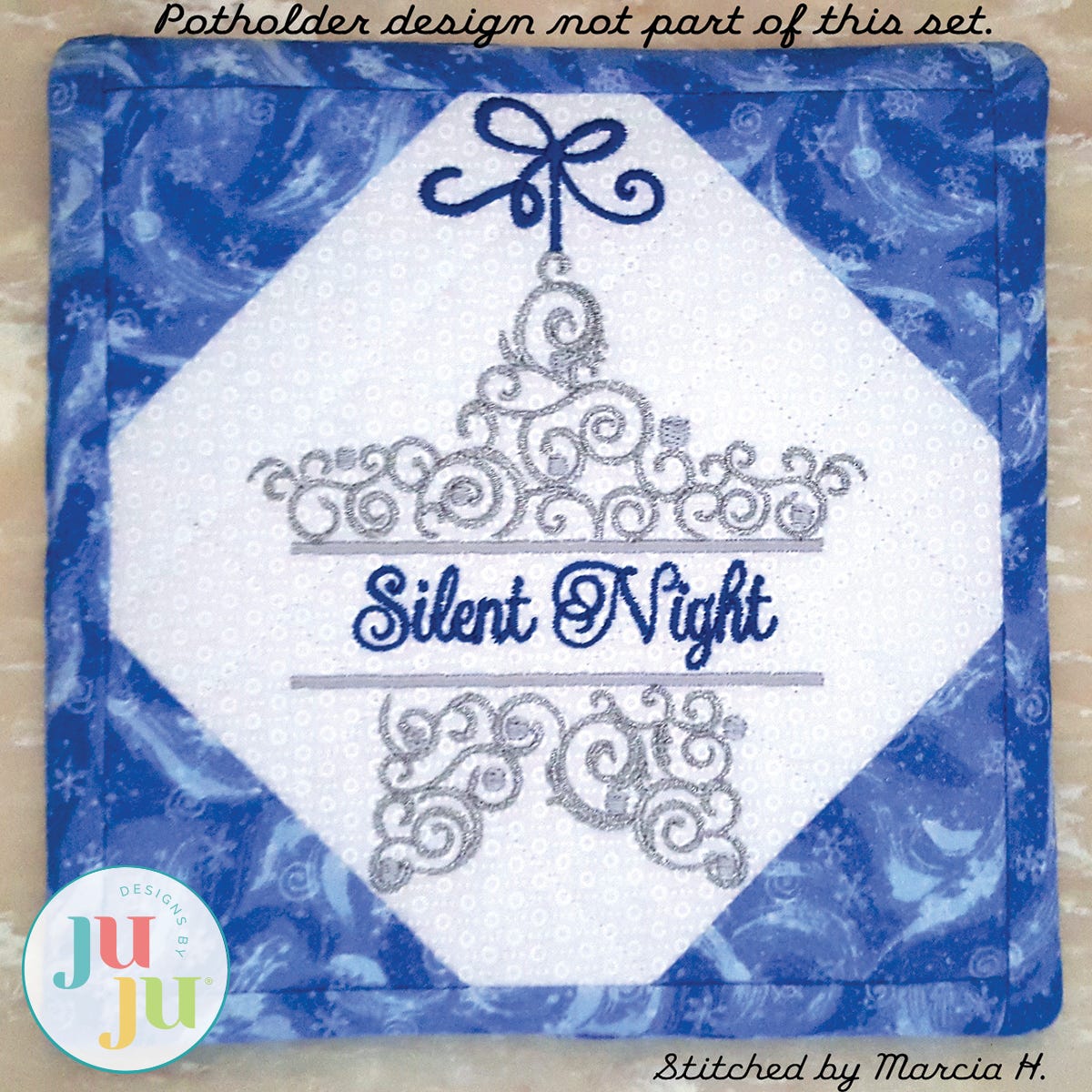 Split Christmas Ornaments by Oma's Place | Machine Embroidery Designs by JuJu