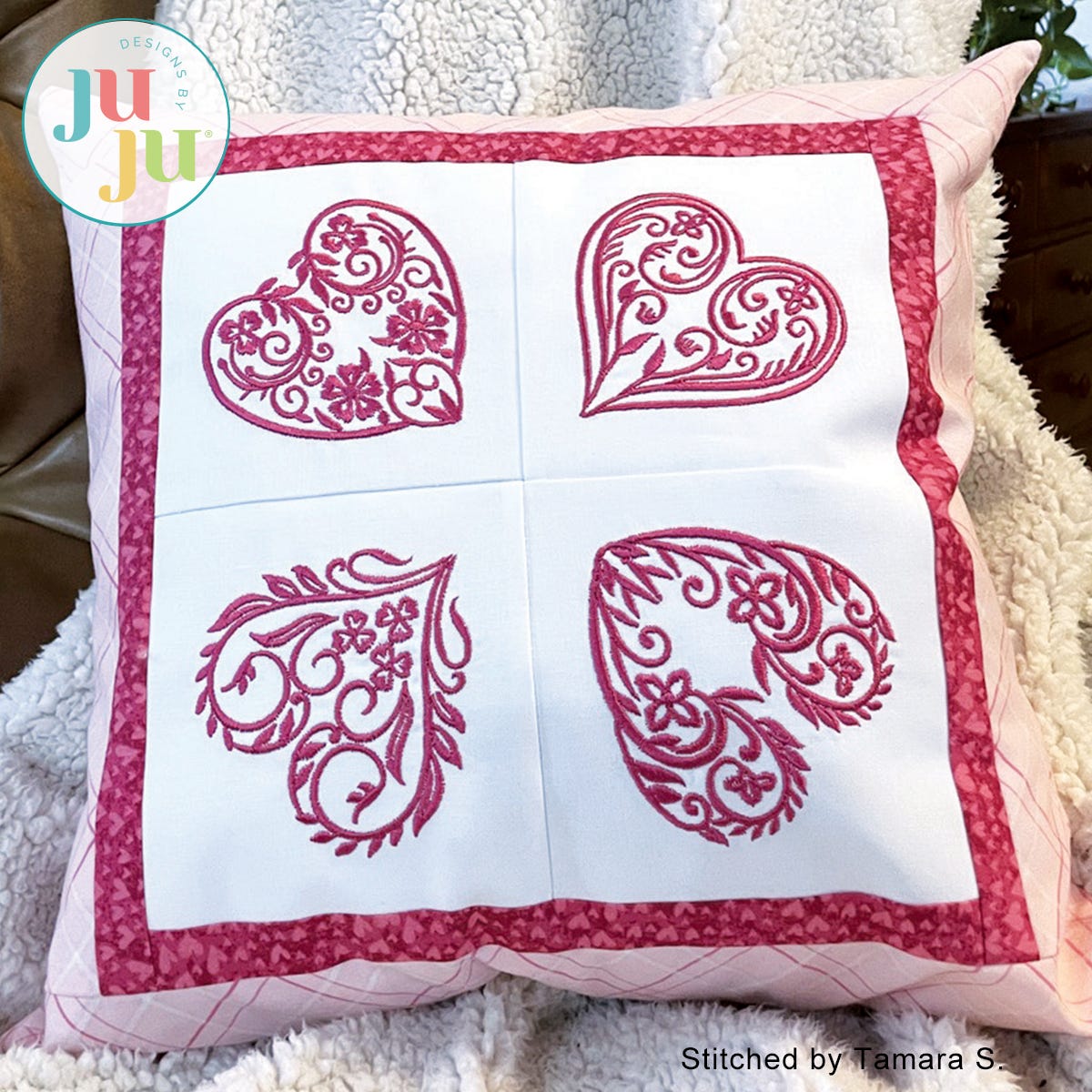Filigree Hearts by Oma's Place | Machine Embroidery Designs by JuJu