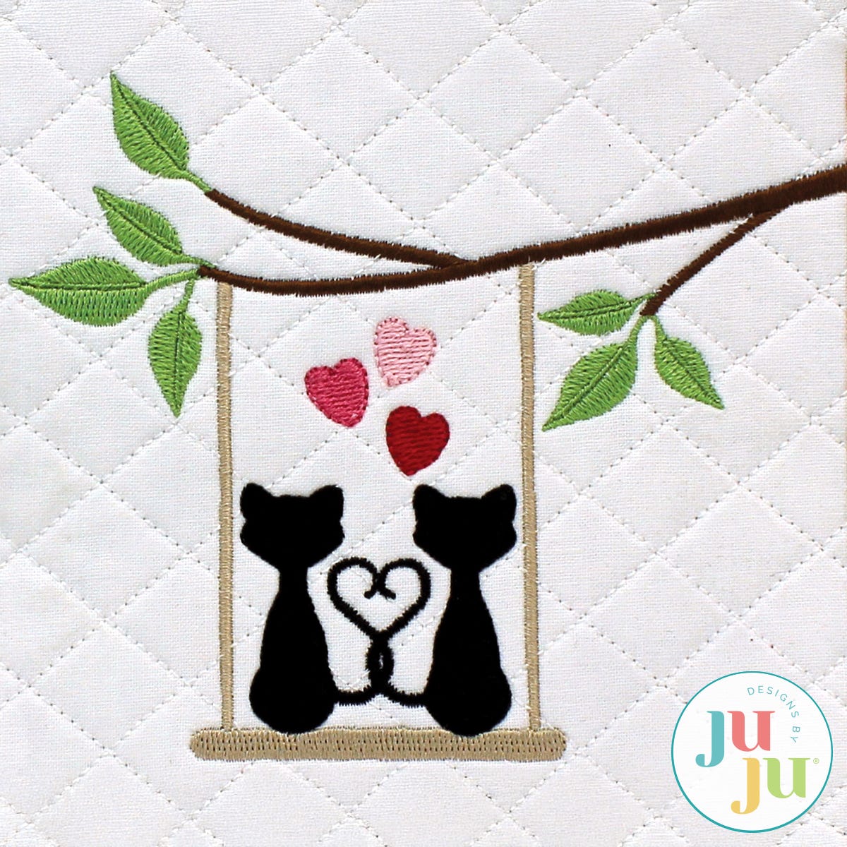 Cat Love by Oma's Place | Machine Embroidery Designs by JuJu