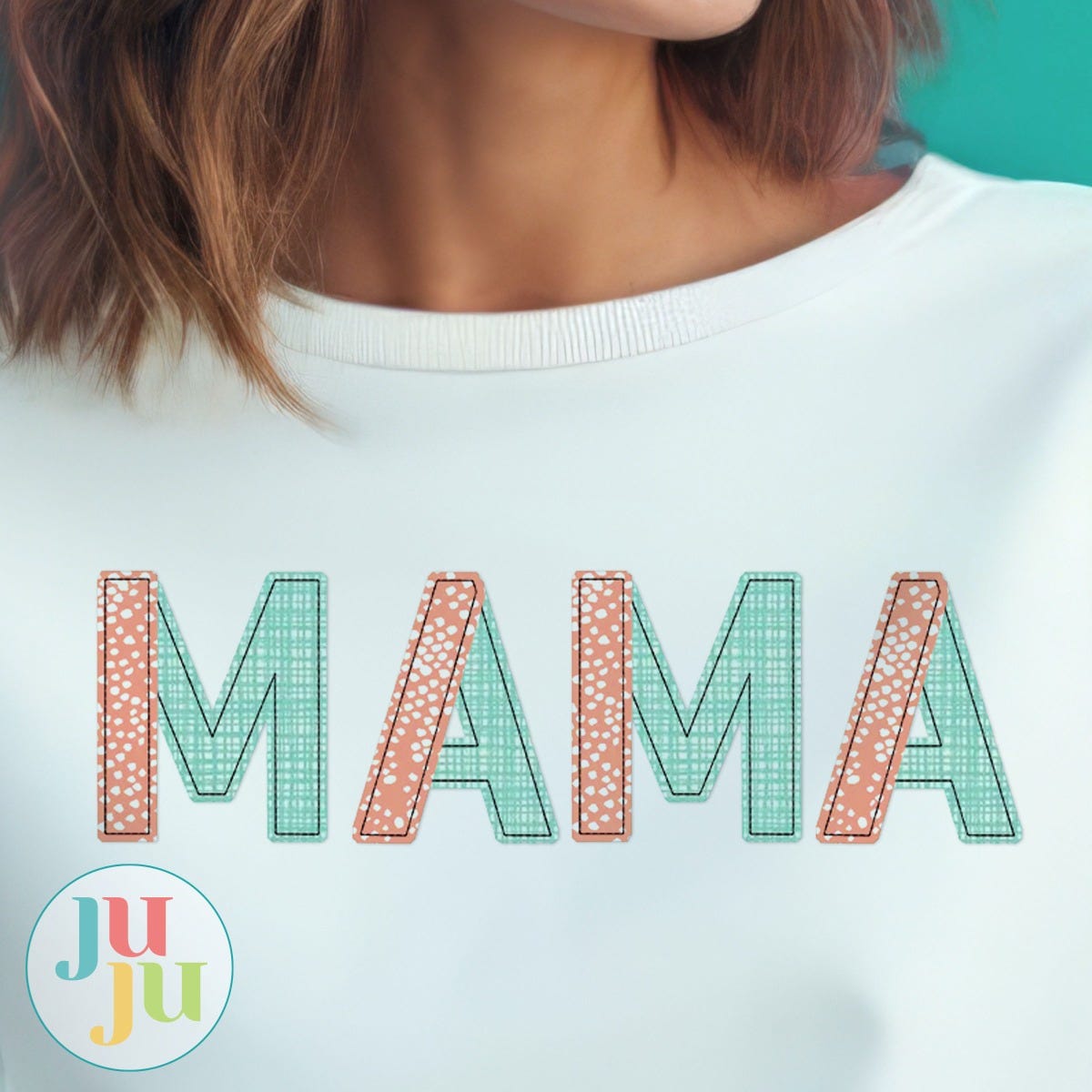 Two Color Block Bean Stitch Applique Alphabet Embroidery Font | Designs by JuJu