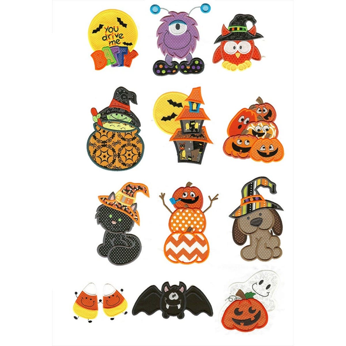Halloween Cuties Embroidery Designs Mega Bundle