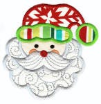 Here Comes Santa Claus Applique Machine Embroidery Designs by JuJu