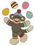 Easter Sock Monkeys Filled Machine Embroidery Designs by JuJu