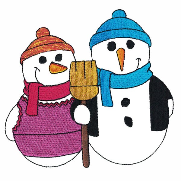 Super Sweet Filled Snowmen Machine Embroidery Designs by JuJu