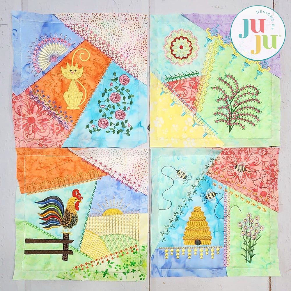 In The Hoop Crazy Patch Blocks Series 1 Bundle