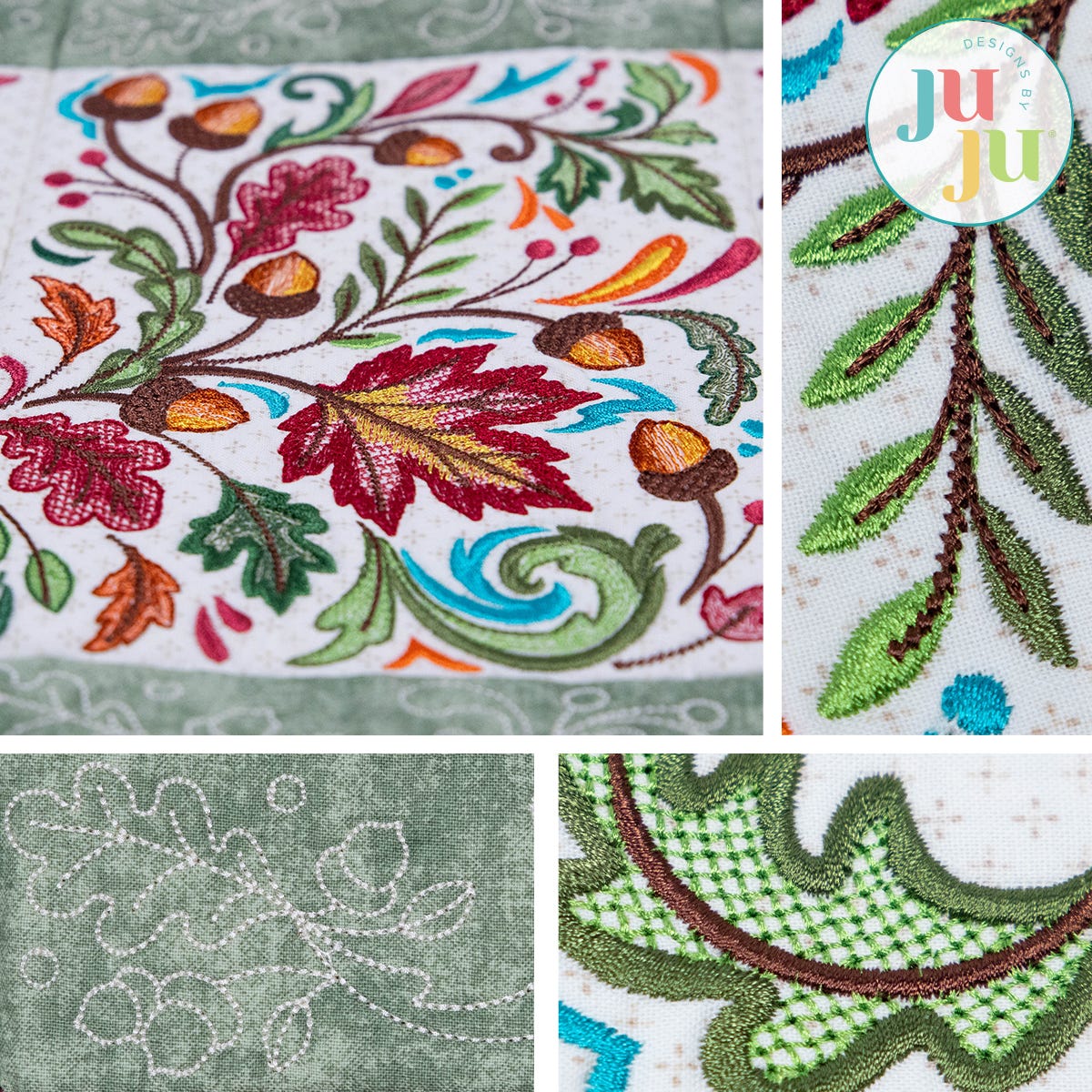In The Hoop Autumn Table Runner Project