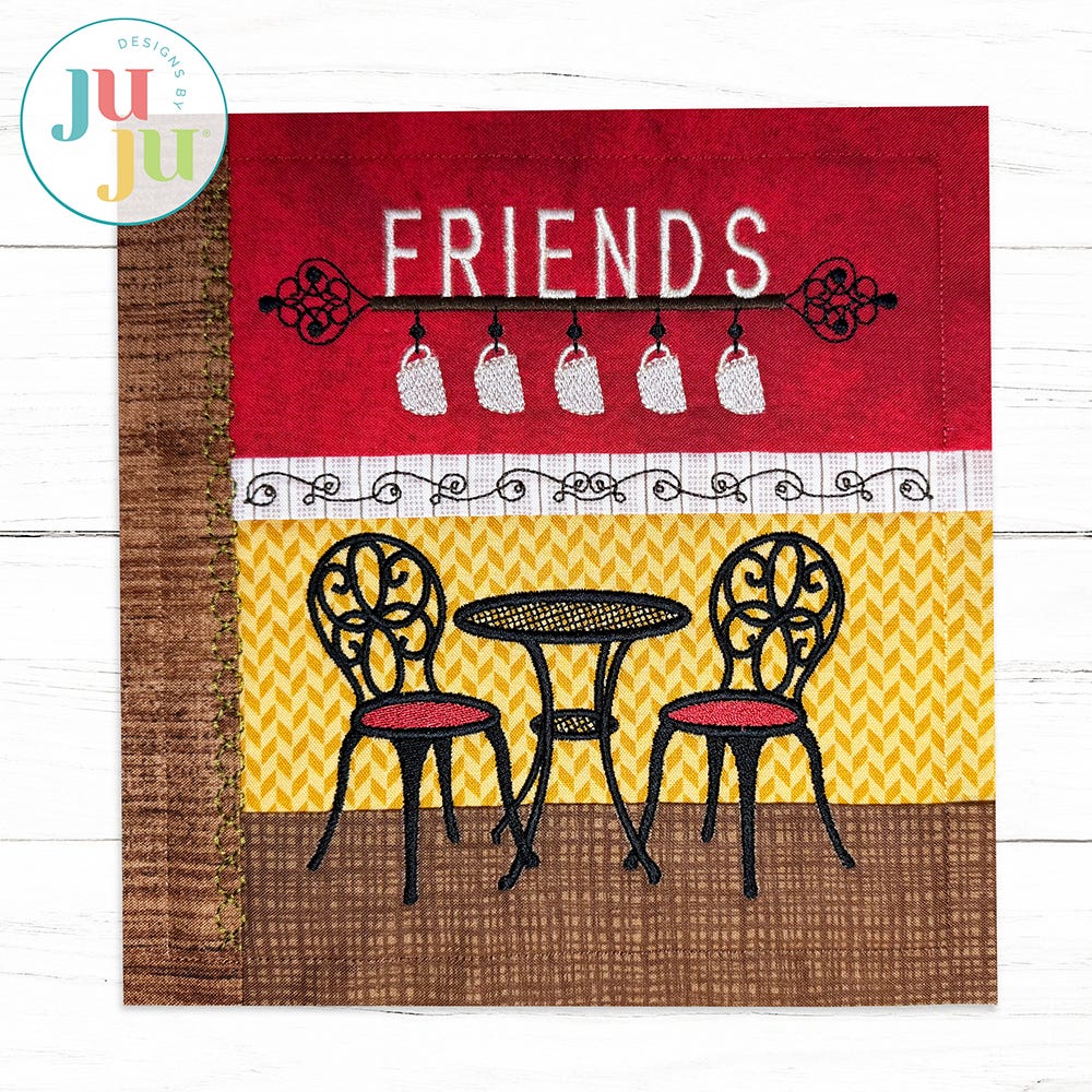 In The Hoop Coffee Crazy Patch Quilt Blocks Project