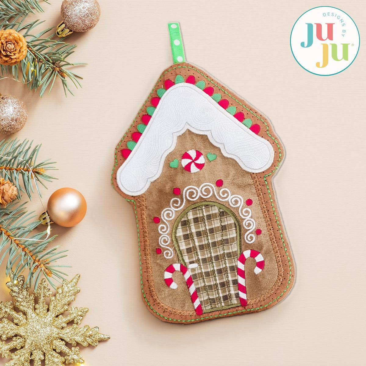 In The Hoop Gingerbread Pot Holders Project