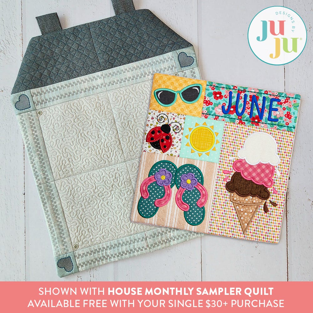 In The Hoop June Mini Sampler Quilt Project