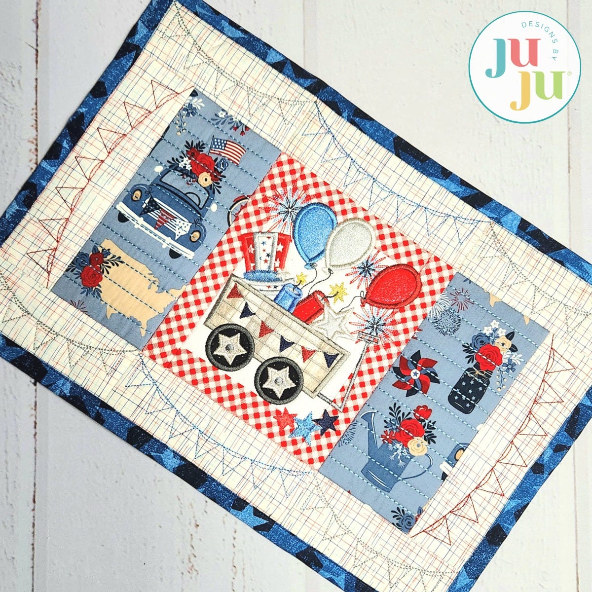 In The Hoop Modular Patriotic Placemat Project