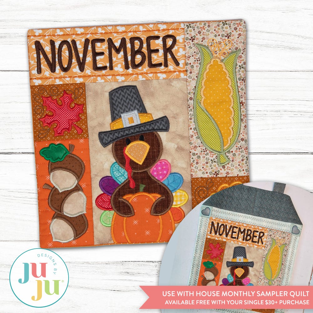 In The Hoop November Mini Sampler Quilt Project