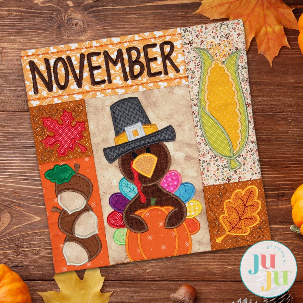 In The Hoop November Mini Sampler Quilt Project