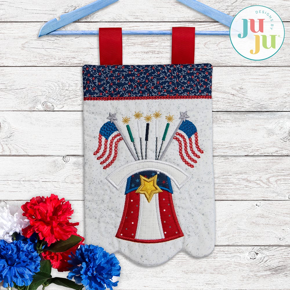 In The Hoop Patriotic Mini Wall Hanging Project