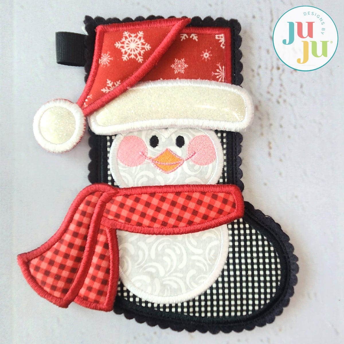 In The Hoop Penguin and Snowman Stockings Project
