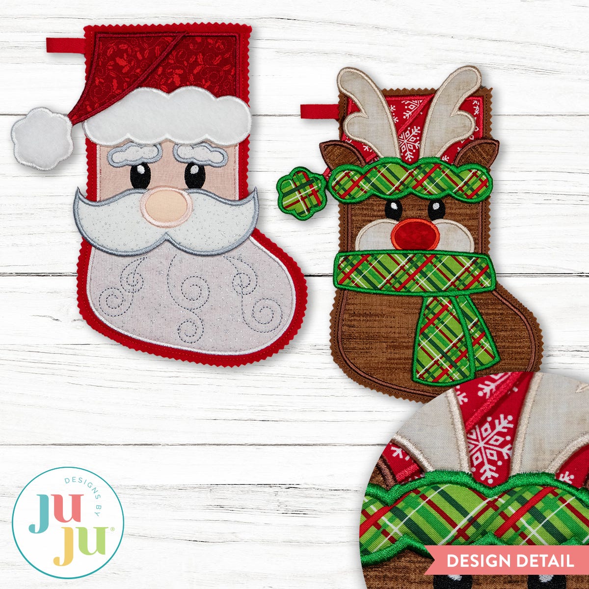 In The Hoop Santa and Rudolph Stockings Project