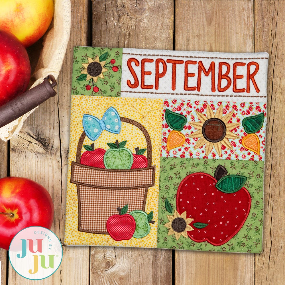 In The Hoop September Mini Sampler Quilt Project