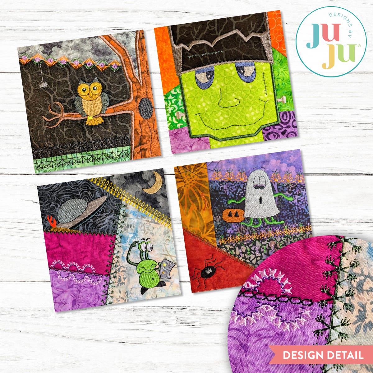 In The Hoop Spooky Crazy Patch Blocks Bundle 