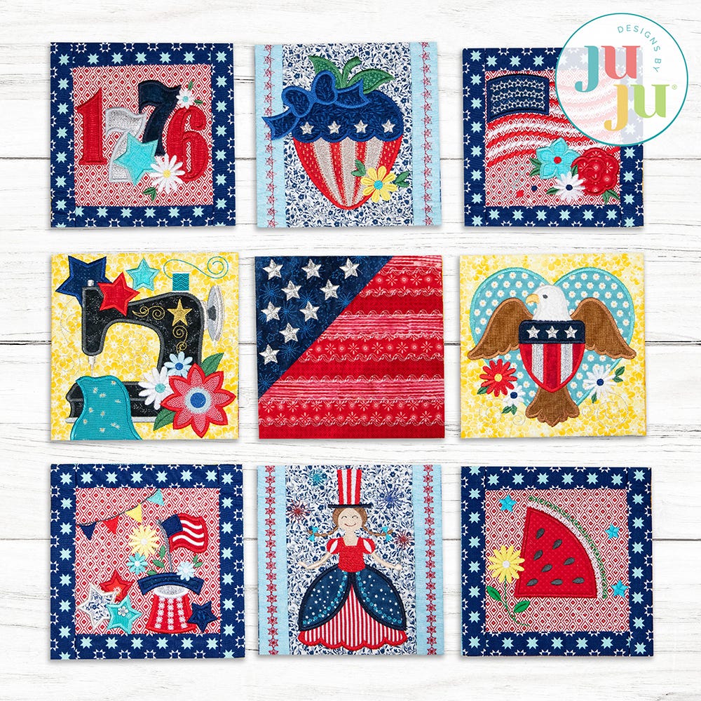 In The Hoop Star Spangled Stitches Project Set 1