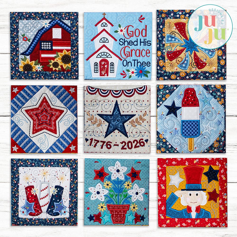In The Hoop Star Spangled Stitches Project Set 2