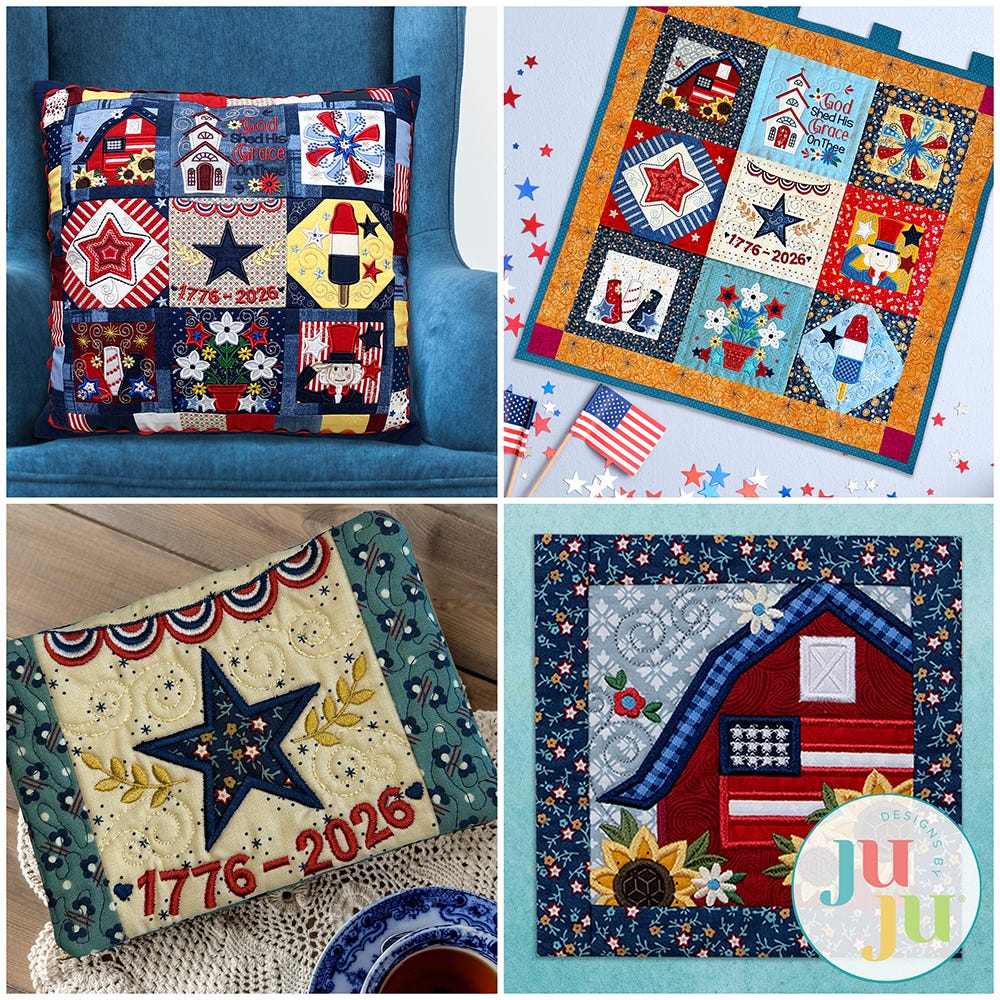 In The Hoop Star Spangled Stitches Project Set 2
