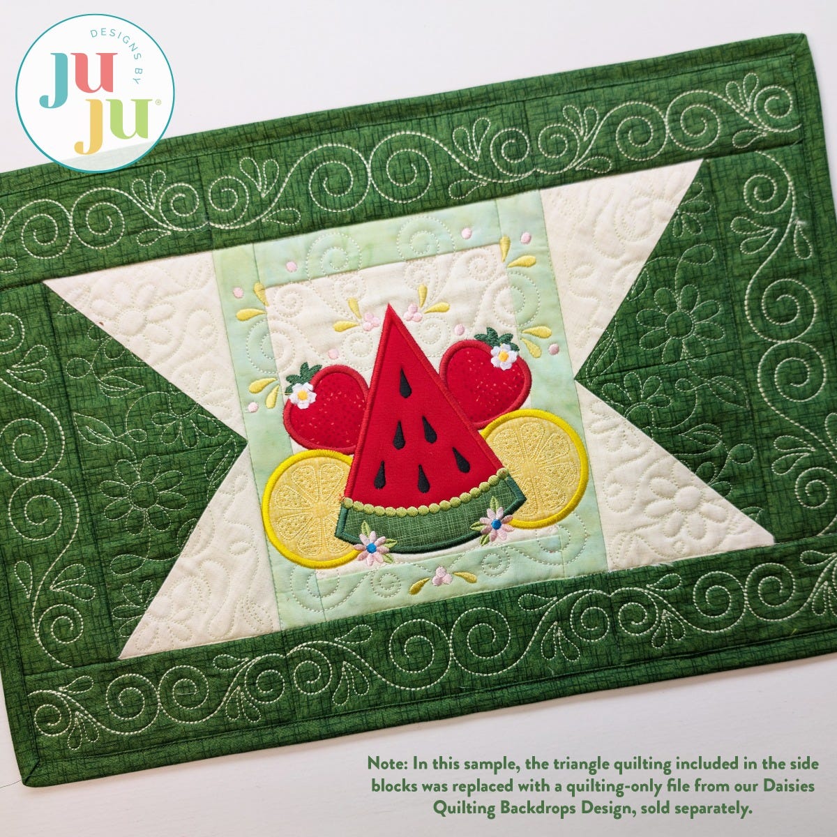 In The Hoop Modular Summer Fruit Placemat Project