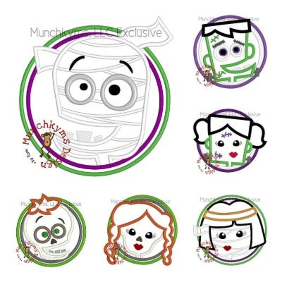 Halloween Cuties Embroidery Designs Mega Bundle