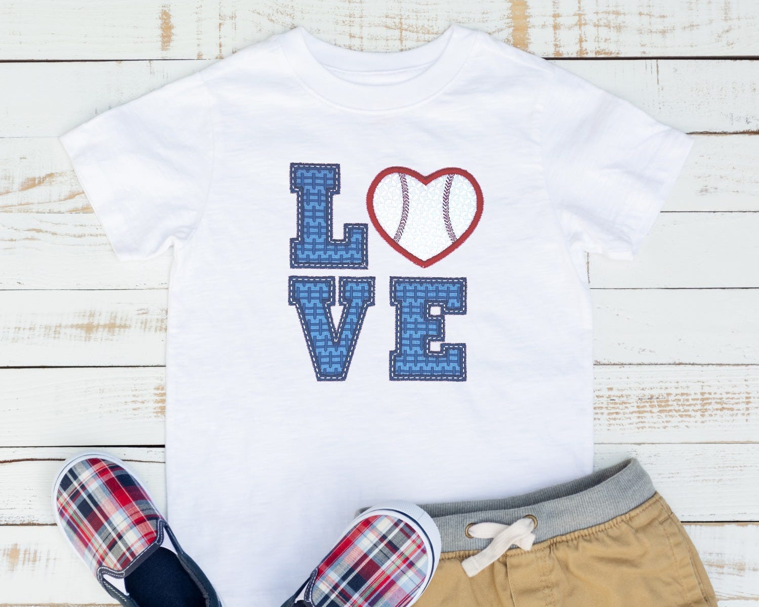 Love Baseball Heart Applique | Machine Embroidery Designs by JuJu