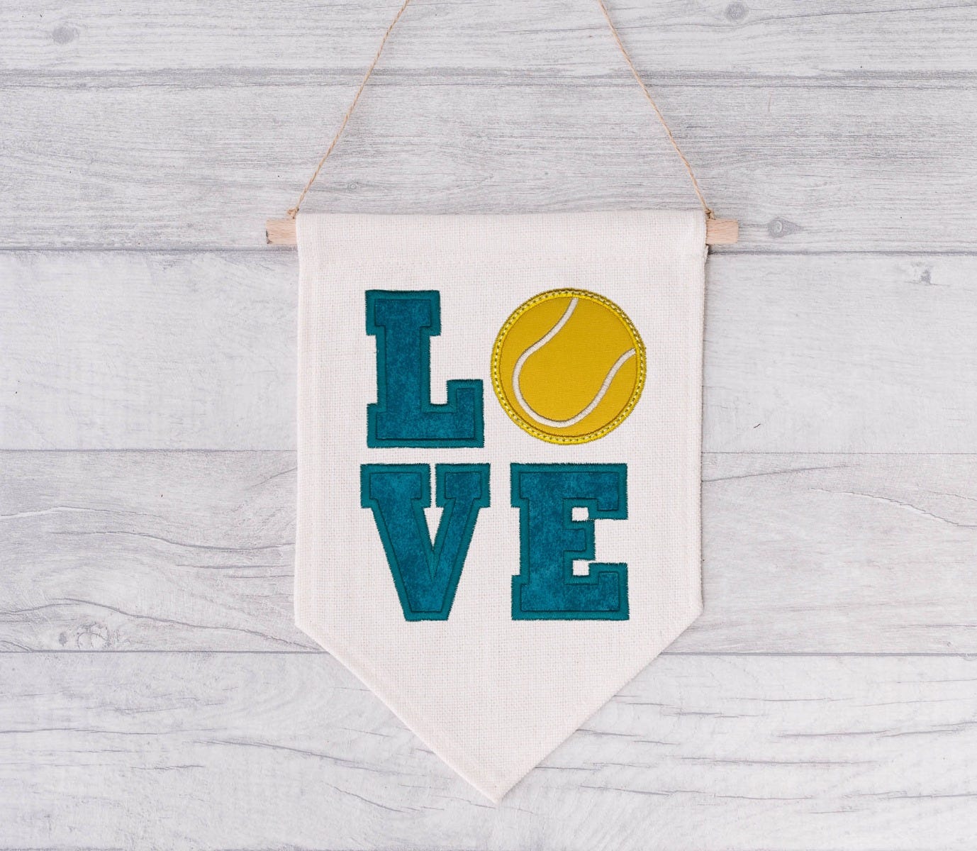 Love Tennis Applique | Machine Embroidery Designs by JuJu