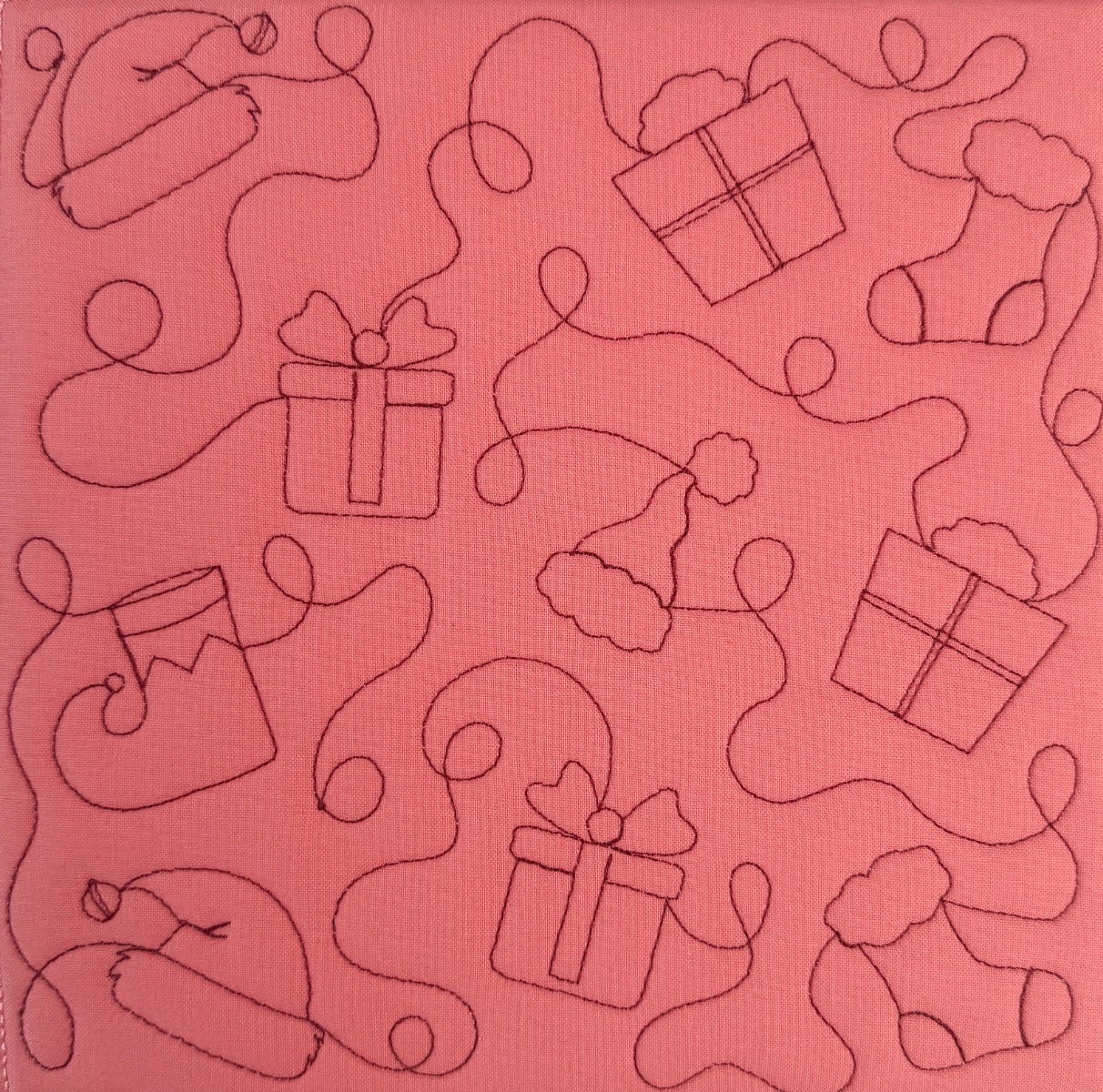 Santa Hat Gift Stockings Quilting Backdrops Design | Machine Embroidery Designs by JuJu