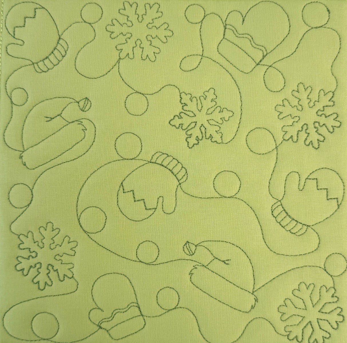 Santa Hats Mittens Snowflakes Quilting Backdrops Design | Machine Embroidery Designs by JuJu