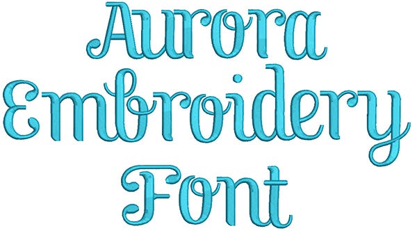 Aurora Embroidery Font | Machine Embroidery Designs by JuJu
