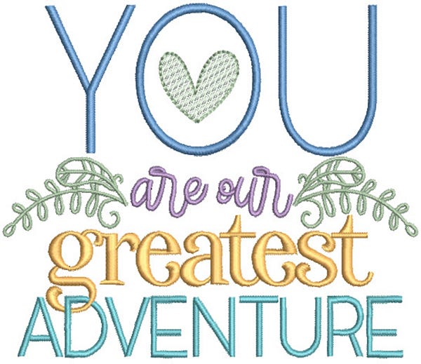 Baby Adventure Word Art 2 | Machine Embroidery Designs by JuJu