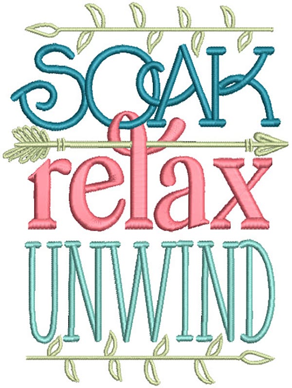 Bathroom Word Art 2 | Machine Embroidery Designs by JuJu